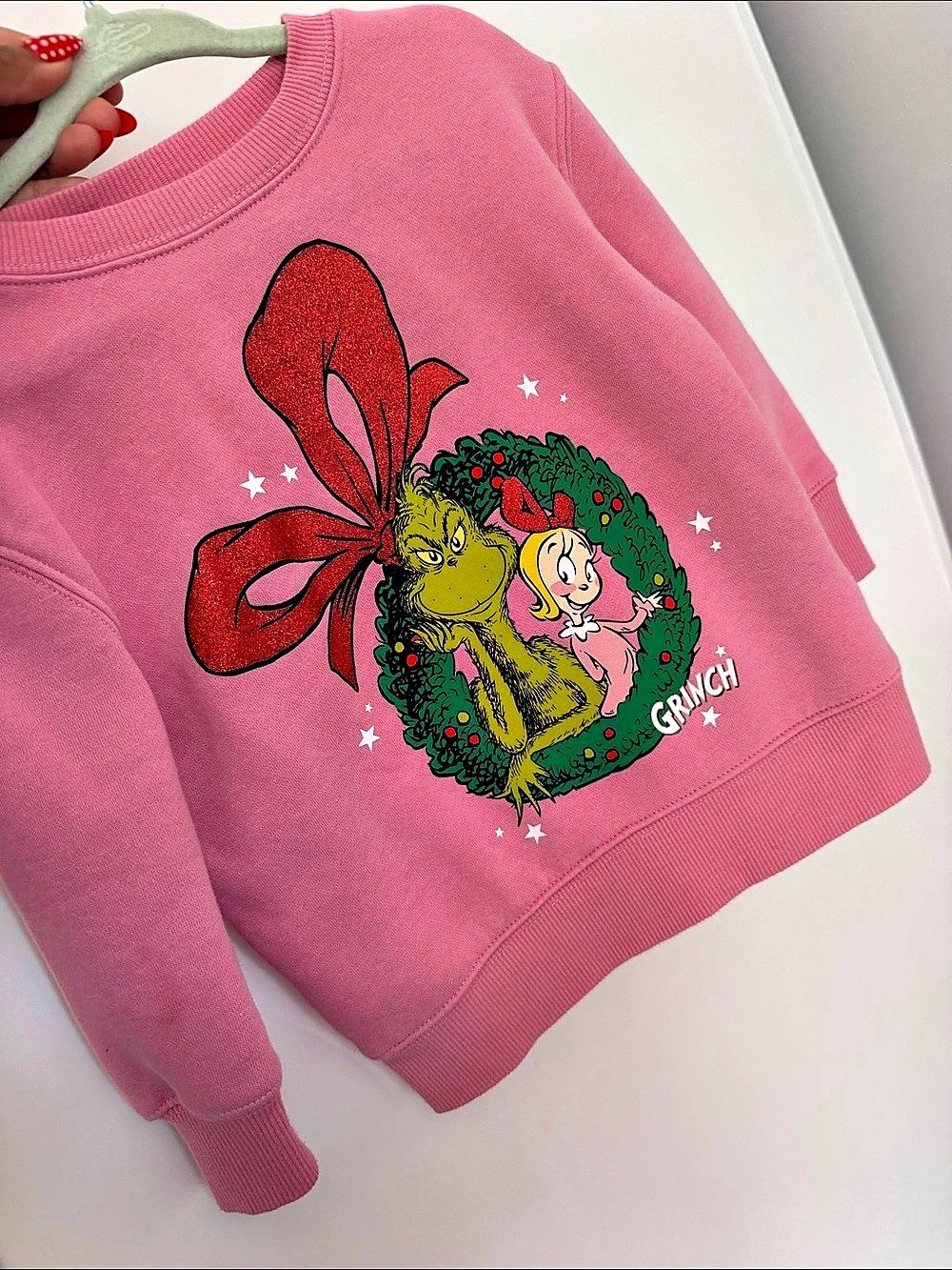 The Grinch Holiday Grinch sweatshirt Pink Girls 2T Like New